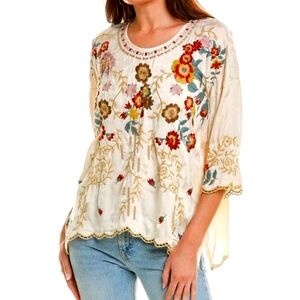 Johnny Was Gabriela embroidered blouse